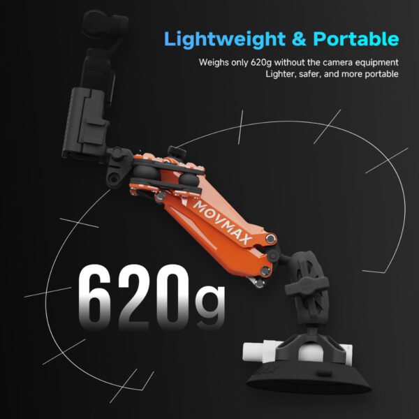 MOVMAX NANO ORANGE – stabilizator do kamer sportowych i DJI Osmo / Insta360 - obrazek 16