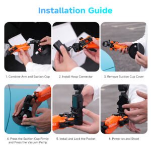 MOVMAX NANO ORANGE – stabilizator do kamer sportowych i DJI Osmo / Insta360 - obrazek 4