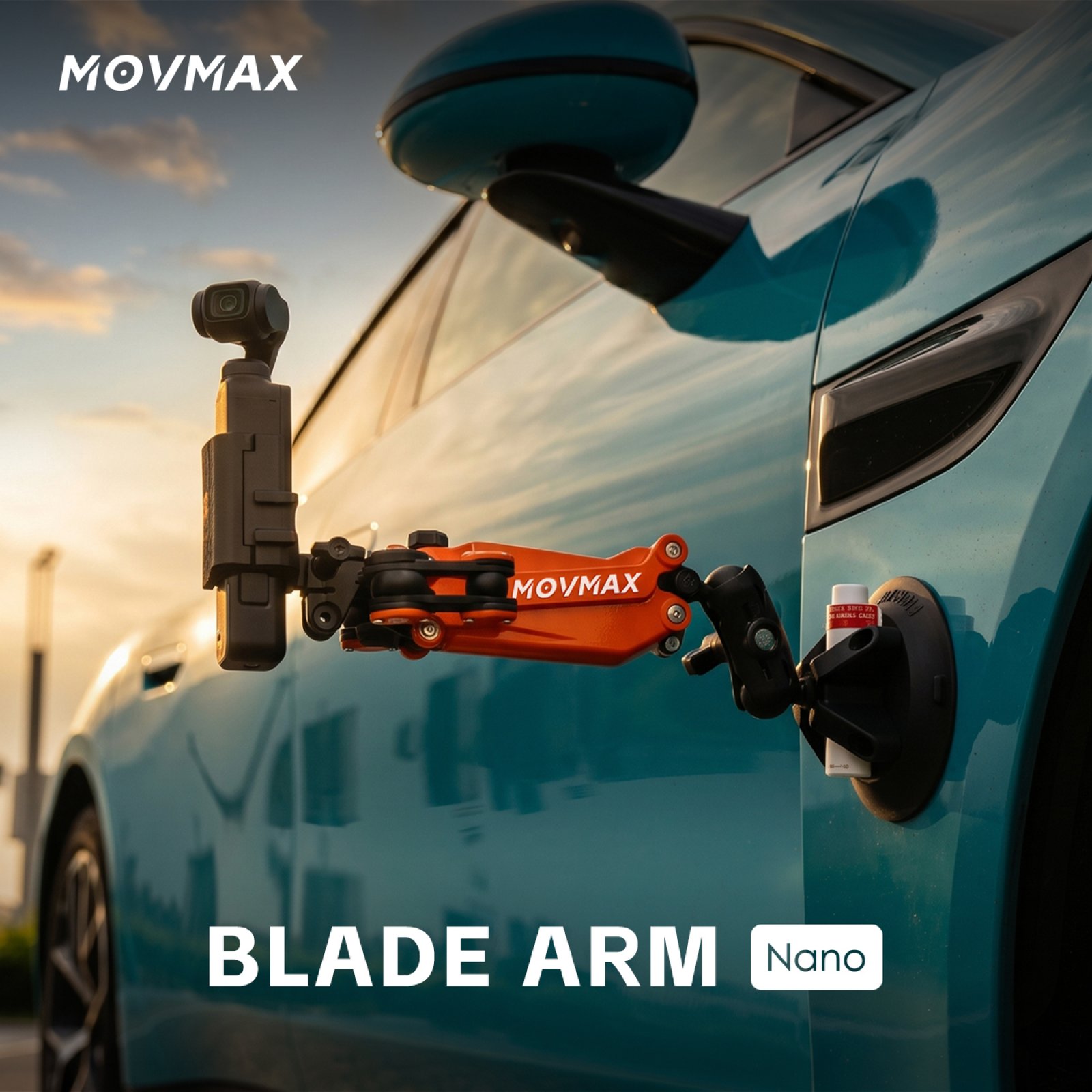 MOVMAX NANO ORANGE – stabilizator do kamer sportowych i DJI Osmo / Insta360 - obrazek 1