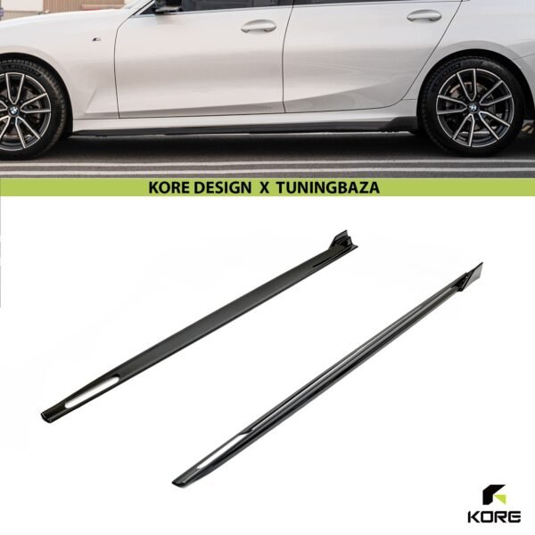 DOKLADKI PROGOW BOCZNYCH BMW Seria 3 G20 / G21 LCI M-Paket | ABS | Czarny Szafir | KORE
