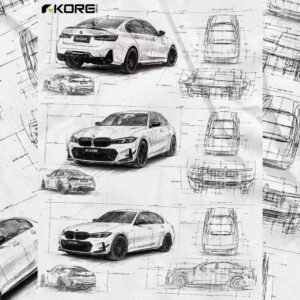 DOKŁADKI LISTWY POD PROGI BMW G22 G23 M-Paket Czarny Szafir KORE - obrazek 13