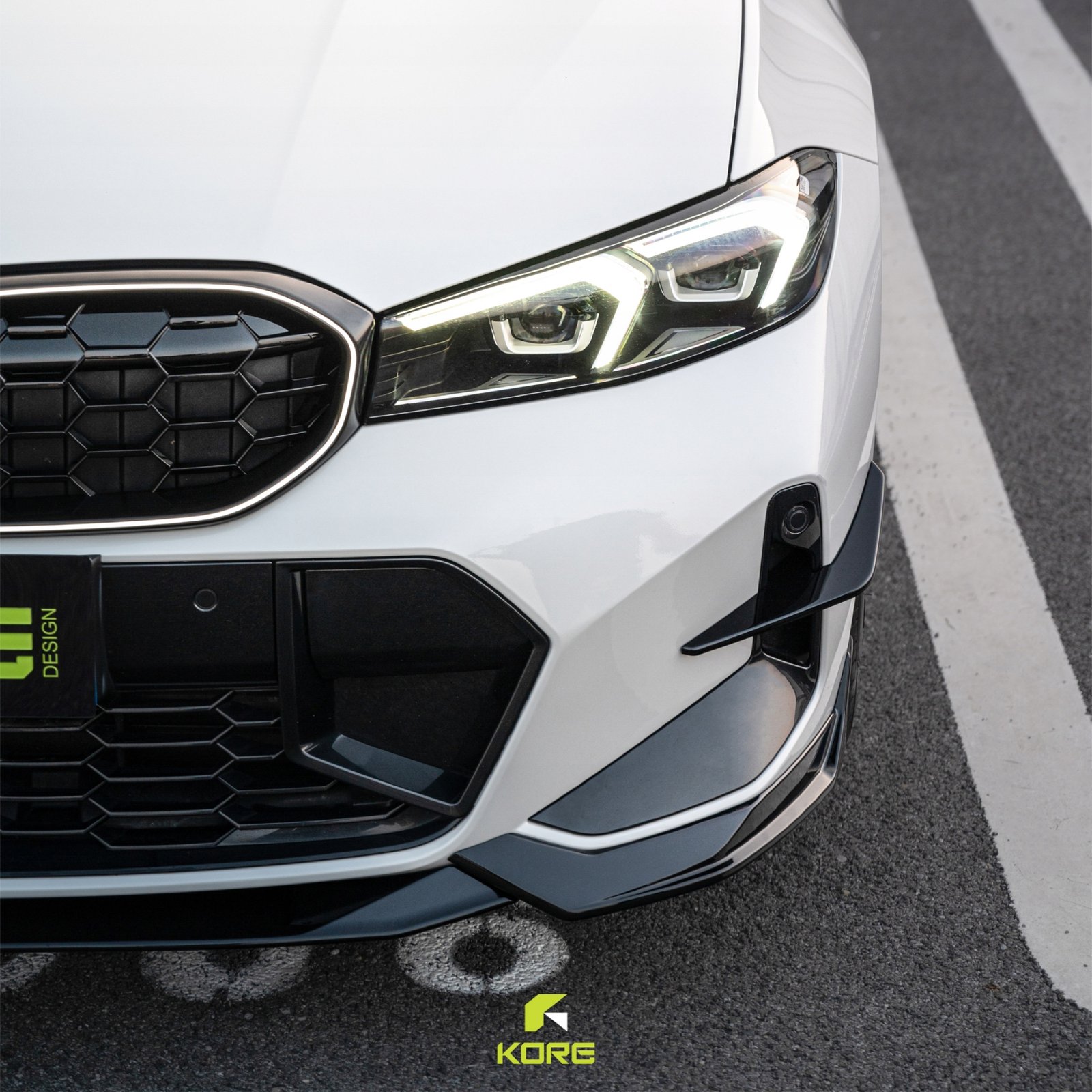 SPLITTER LISTWA PRZEDNIA BMW Seria 3 G20 G21 LCI M Performance | 3 CZ. | ABS | Czarny Szafir | KORE - obrazek 4