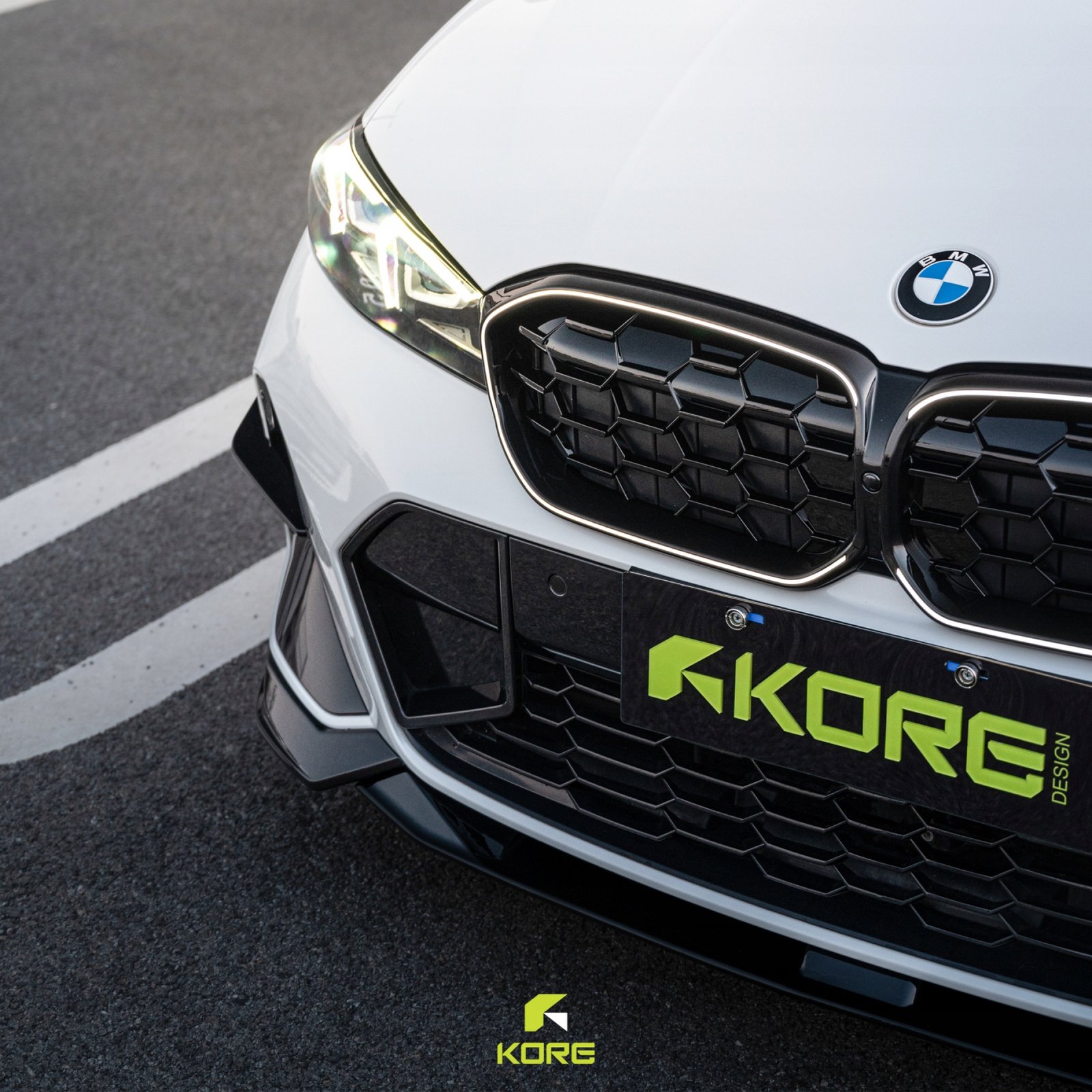 SPLITTER LISTWA PRZEDNIA BMW Seria 3 G20 G21 LCI M Performance | 3 CZ. | ABS | Czarny Szafir | KORE - obrazek 5