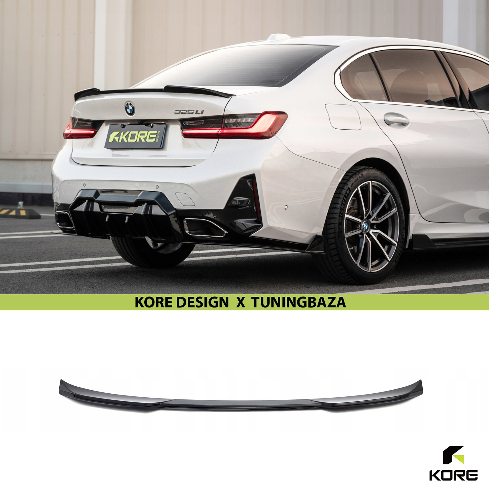 SPOILER LOTKA BMW 3 G20 / M3 G80 Klapa Bagażnika ABS Czarny Szafir KORE - obrazek 2