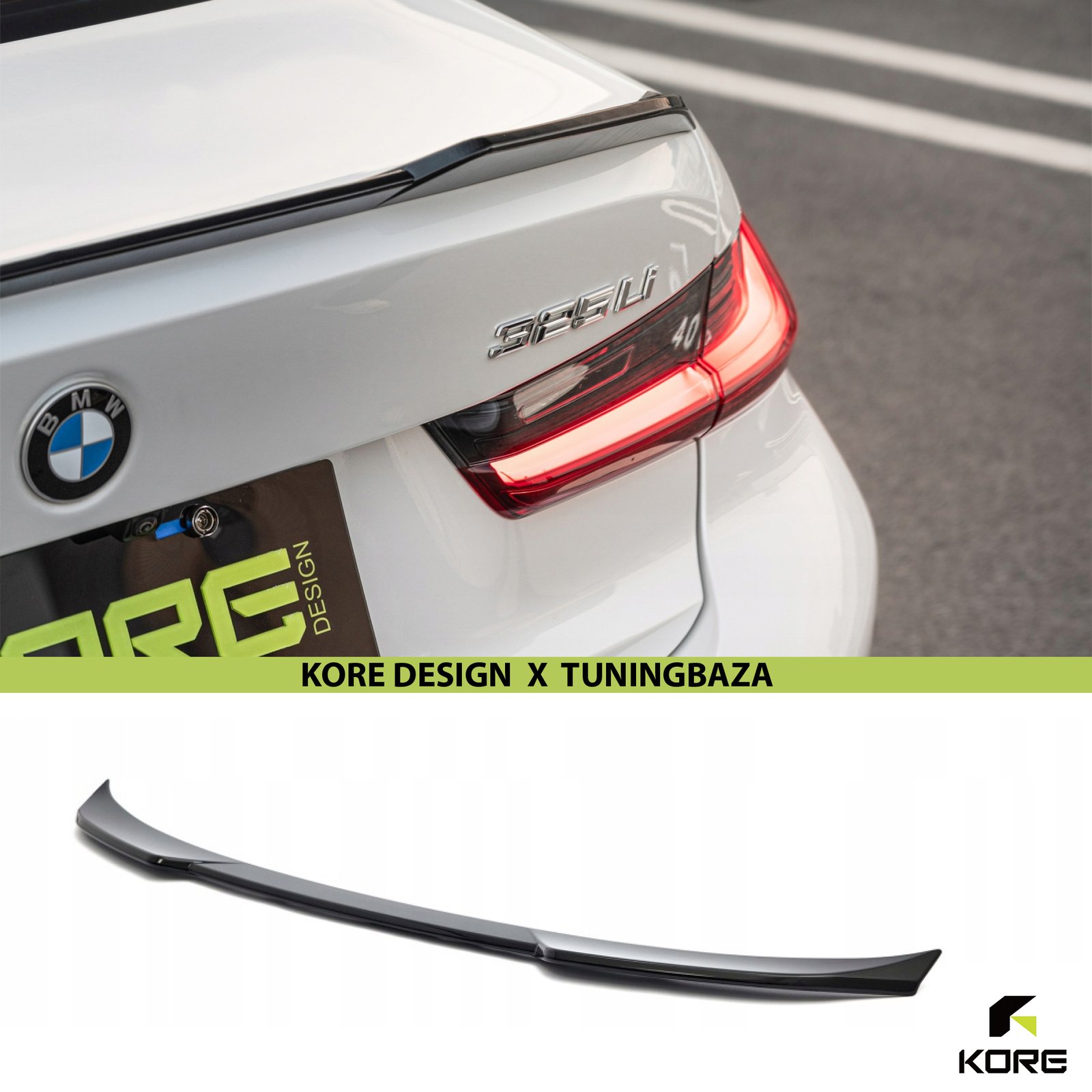 SPOILER LOTKA BMW 3 G20 / M3 G80 Klapa Bagażnika ABS Czarny Szafir KORE - obrazek 3