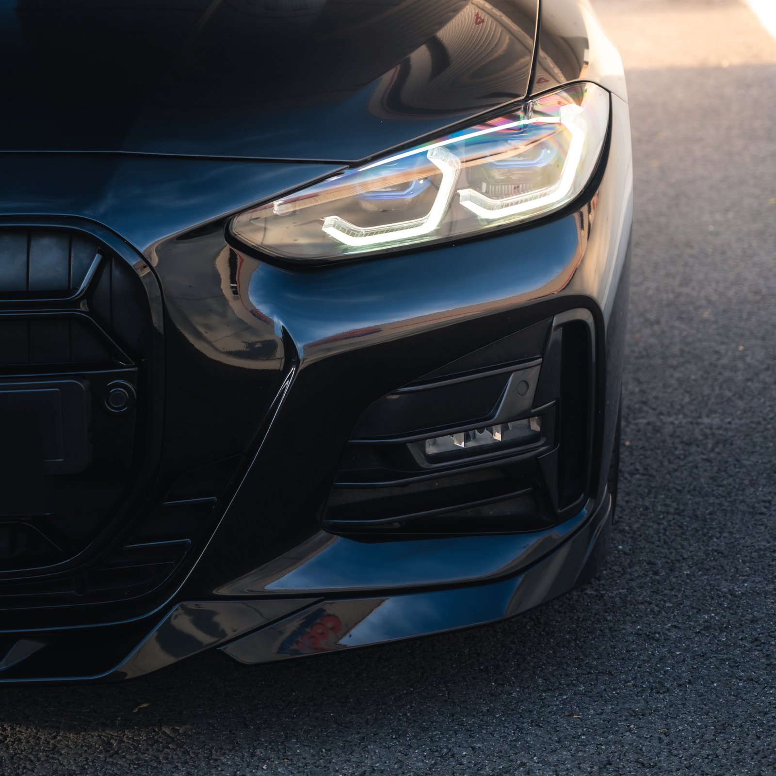 SPLITTER LISTWA PRZEDNIA BMW Seria 3 G22 G23 M Performance | 3 CZ. | ABS | Czarny Szafir | KORE - obrazek 13