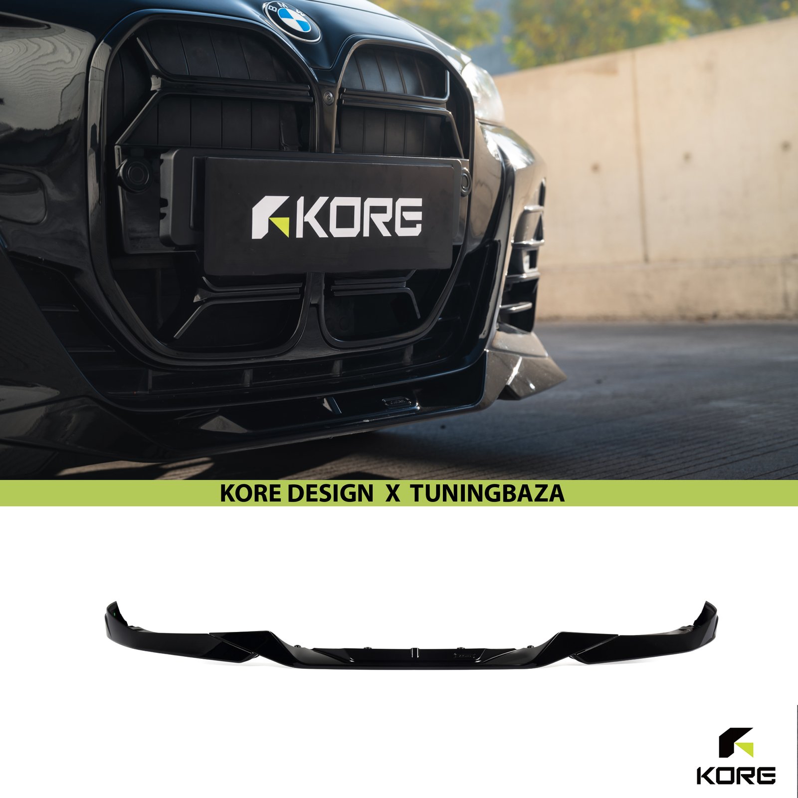 SPLITTER LISTWA PRZEDNIA BMW Seria 3 G22 G23 M Performance | 3 CZ. | ABS | Czarny Szafir | KORE - obrazek 5