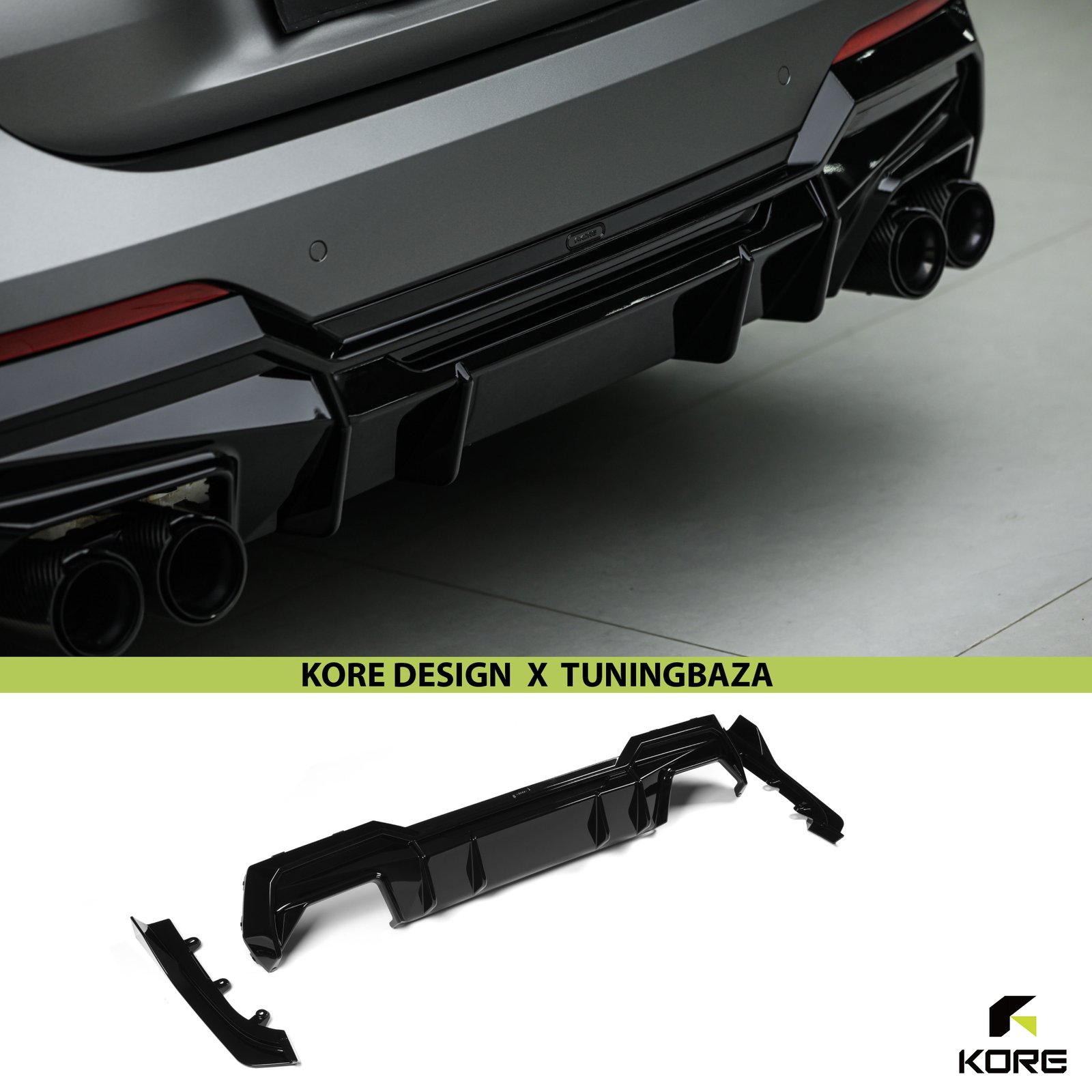 DYFUZOR TYLNY BMW G22 / G23 ABS Czarny Szafir KORE - obrazek 4