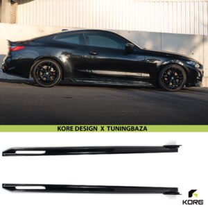 DOKŁADKI LISTWY POD PROGI BMW G22 G23 M-Paket Czarny Szafir KORE - obrazek 3