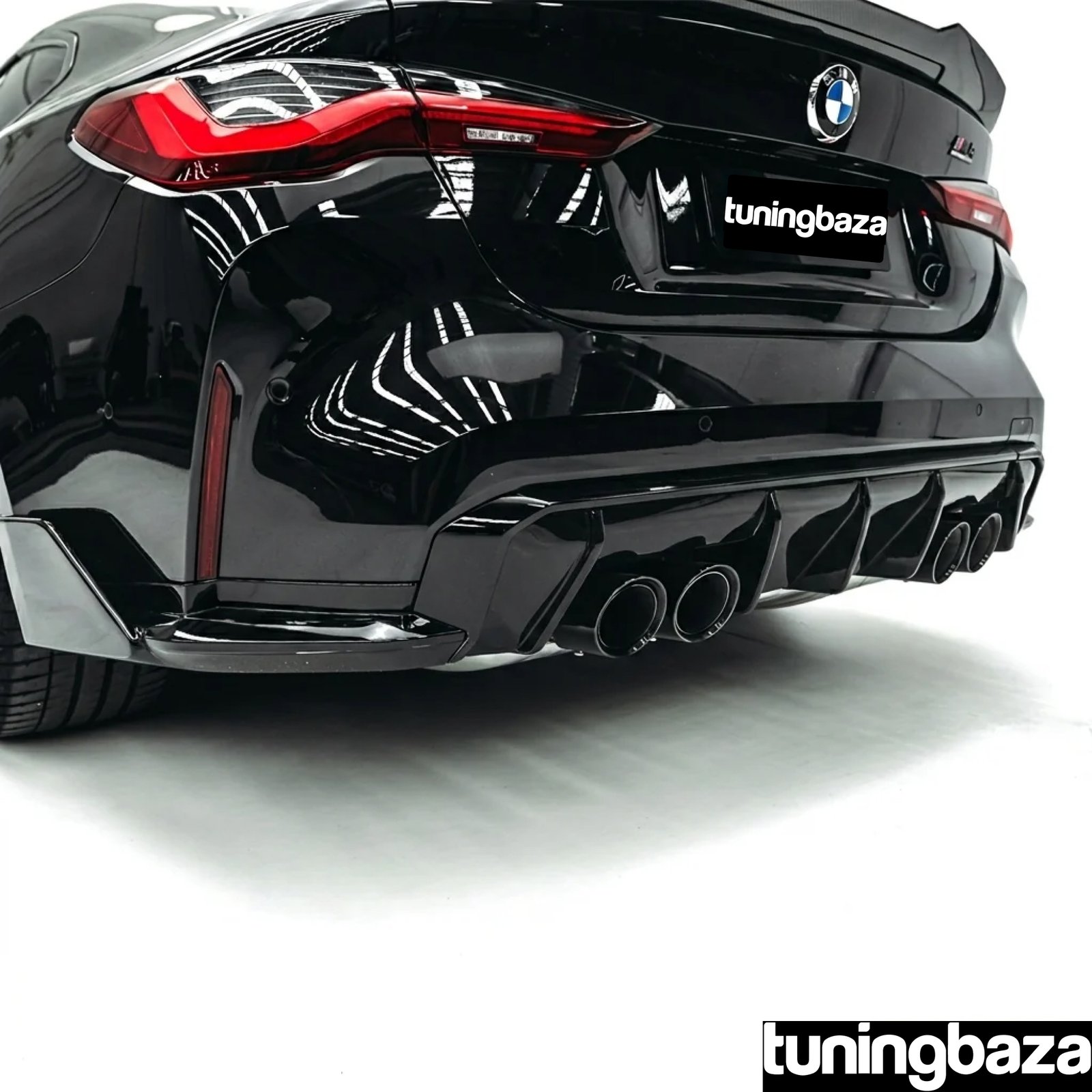 Dyfuzor Spoiler Tył BMW M3 G80/G81 M4 G82/G83 EURO Style ABS Czarny Połysk - obrazek 5
