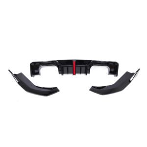 Dyfuzor Tylny BMW G80 M3 AD Style z LED (2021+) Czarny Połysk ABS - obrazek 2