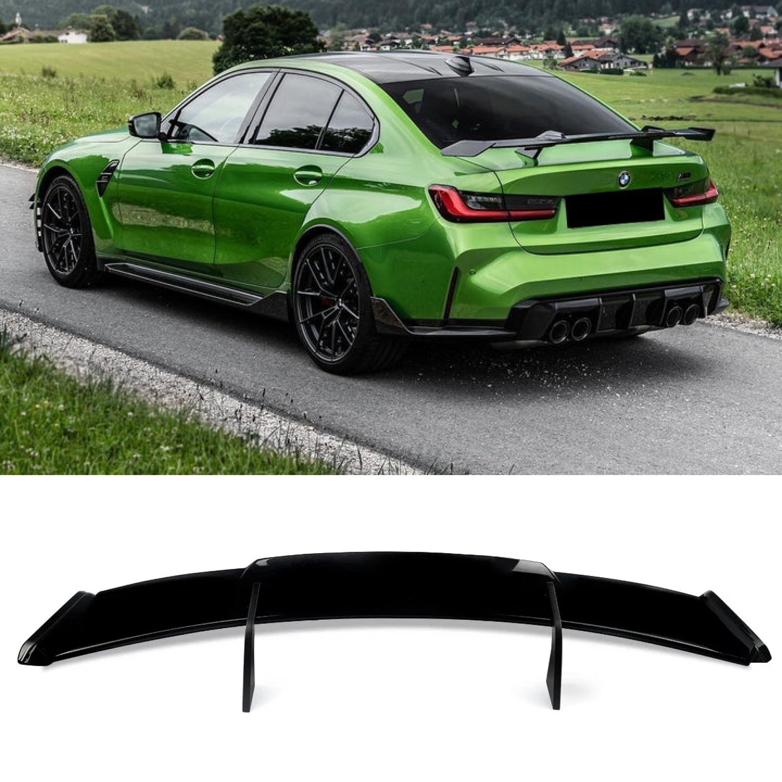 Spoiler Skrzydło Lotka BMW G20 G80 G82 M-Performance Style Czarny Połysk - obrazek 2