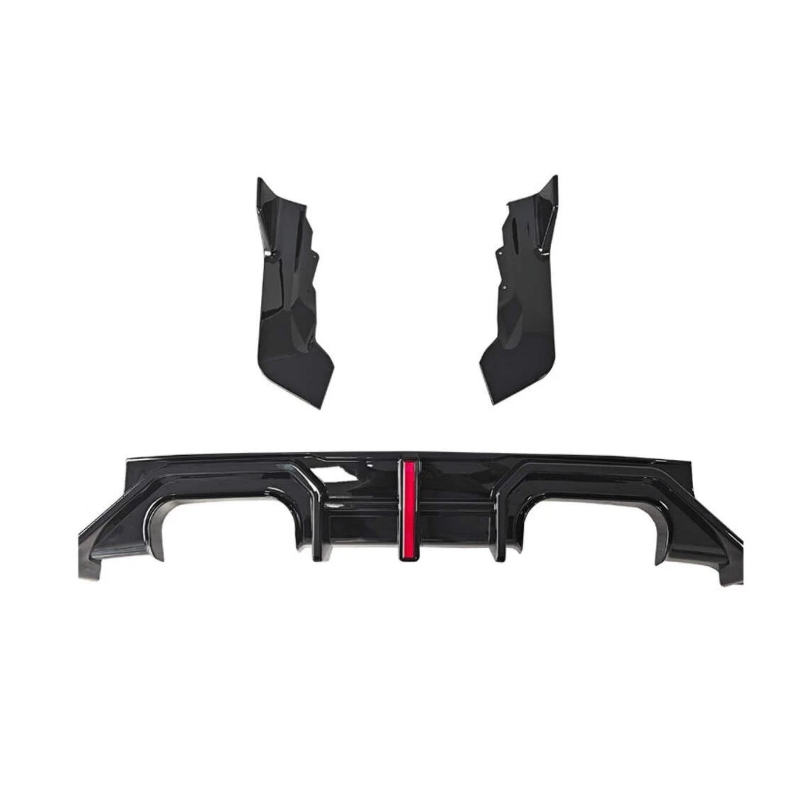 Dyfuzor Spoiler Tył z LED BMW M2 G87 AD Style 2022+ Czarny Połysk - obrazek 2