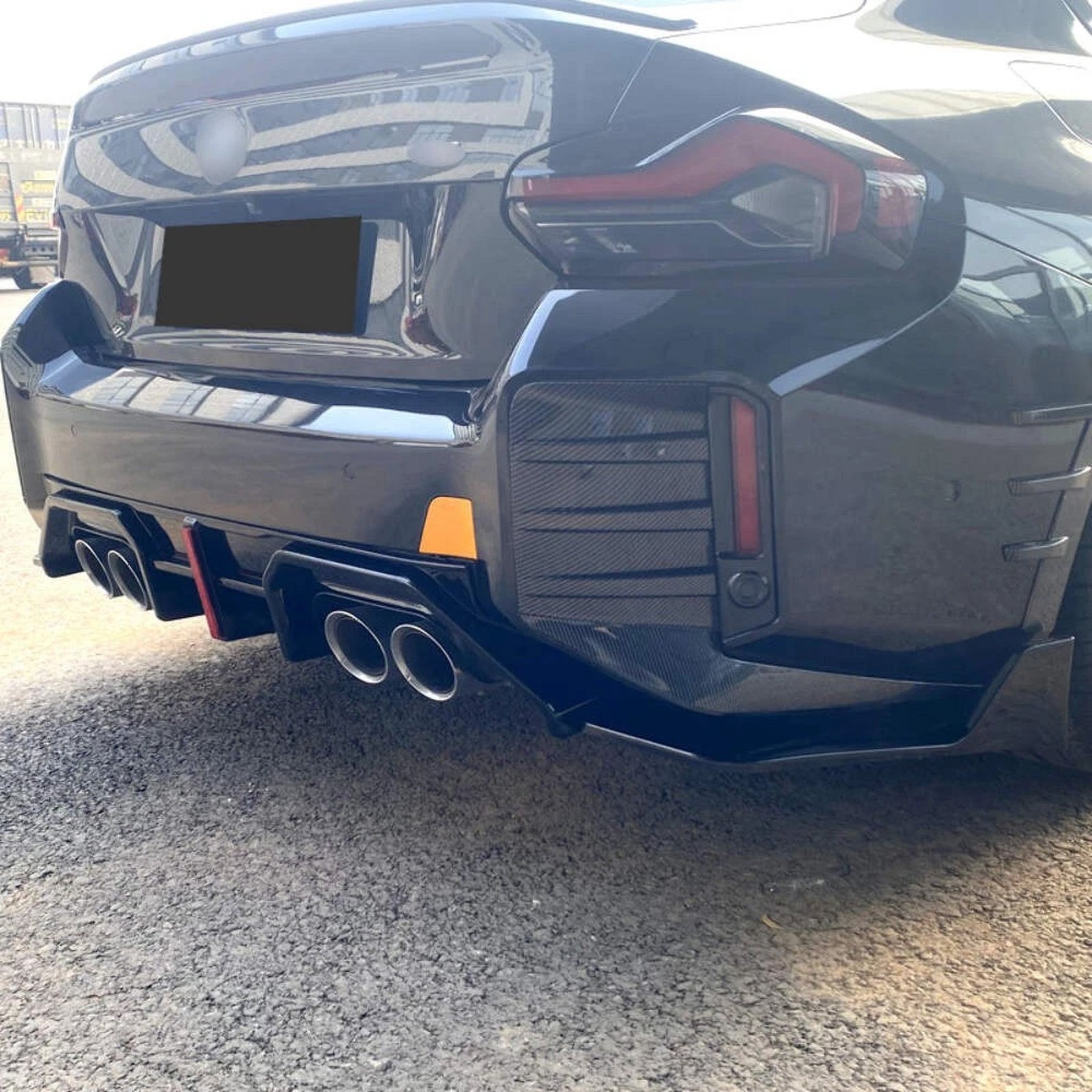 Dyfuzor Spoiler Tył z LED BMW M2 G87 AD Style 2022+ Czarny Połysk - obrazek 6
