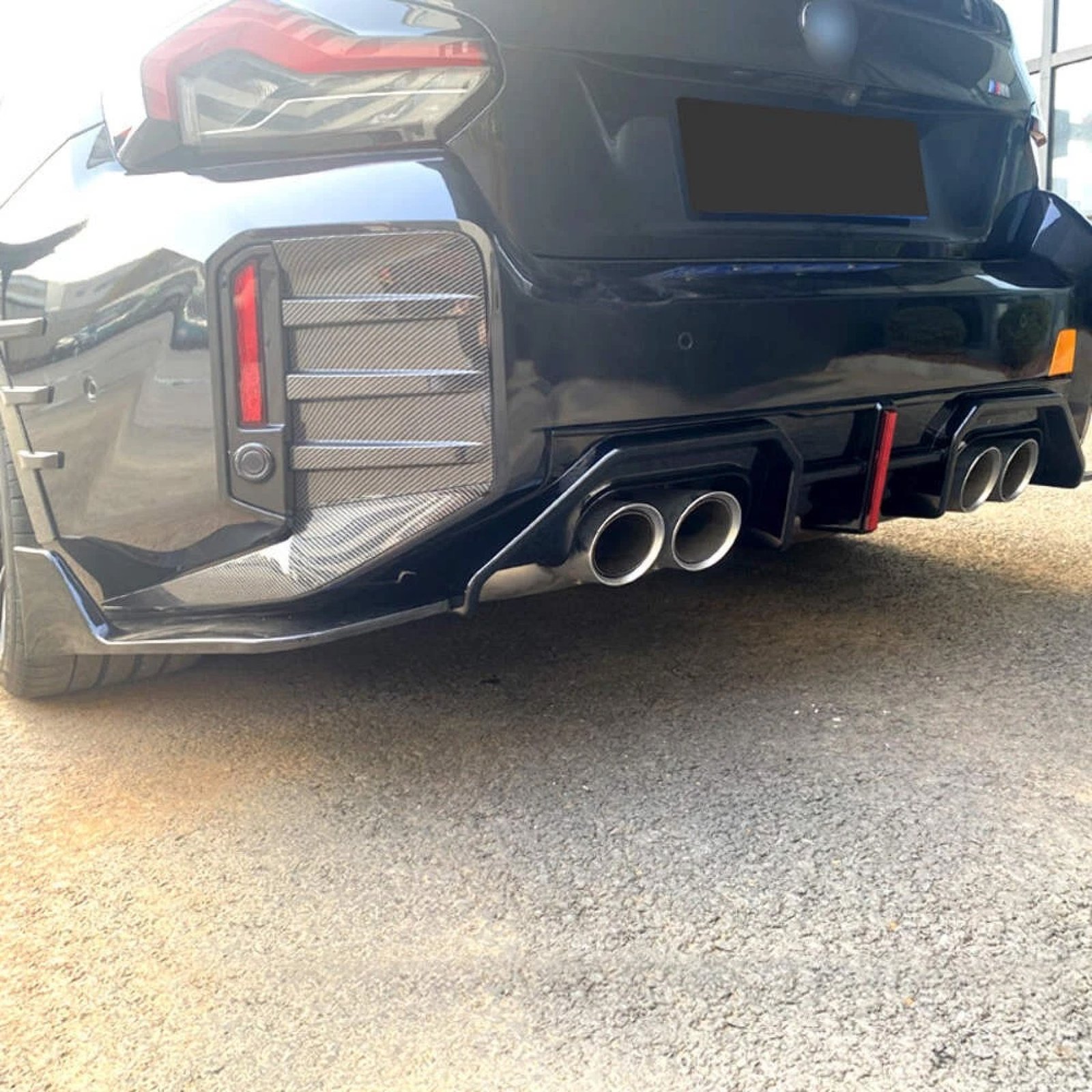 Dyfuzor Spoiler Tył z LED BMW M2 G87 AD Style 2022+ Czarny Połysk - obrazek 3