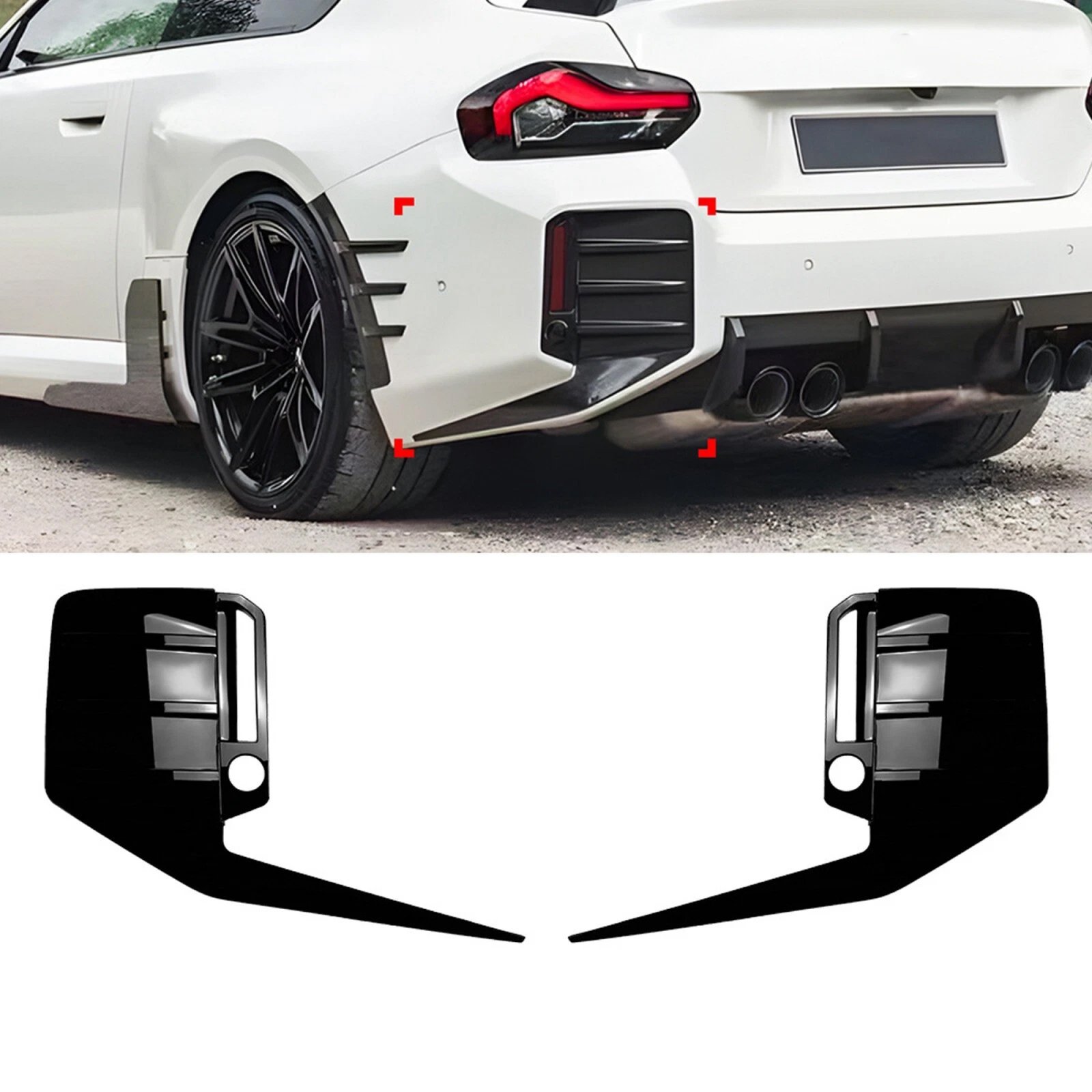 Wloty Powietrza Tylnego Zderzaka BMW M2 G87 – 2022+ Elementy Ozdobne - obrazek 1