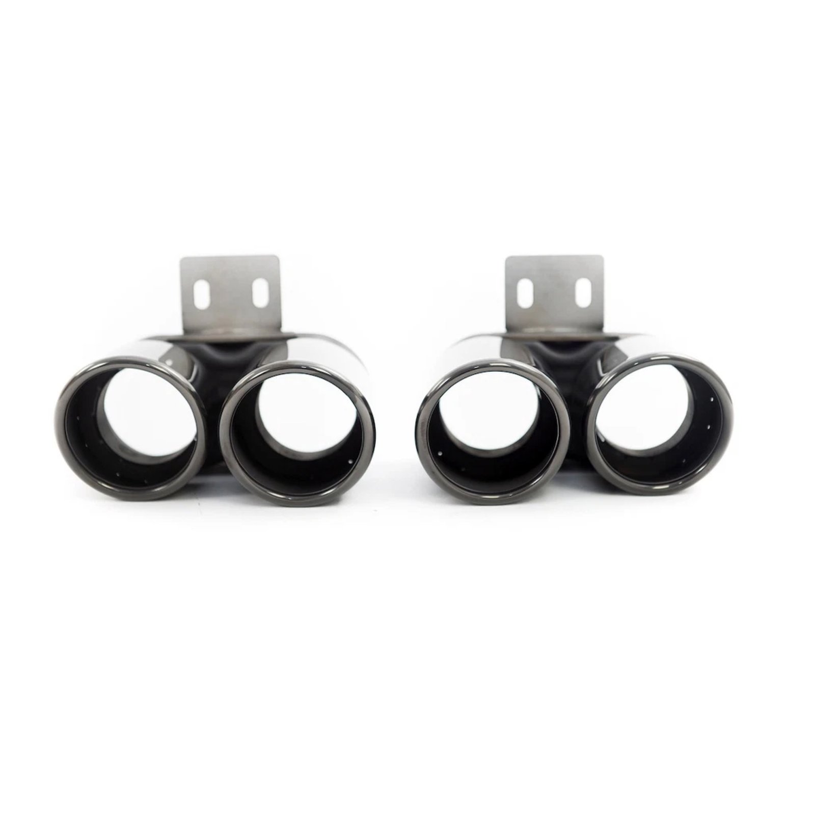 Końcówki Wydechu BMW 5 / 6 F10 F11 F12 F13 F06 M5 M6 Style – Quad – Czarny - obrazek 5