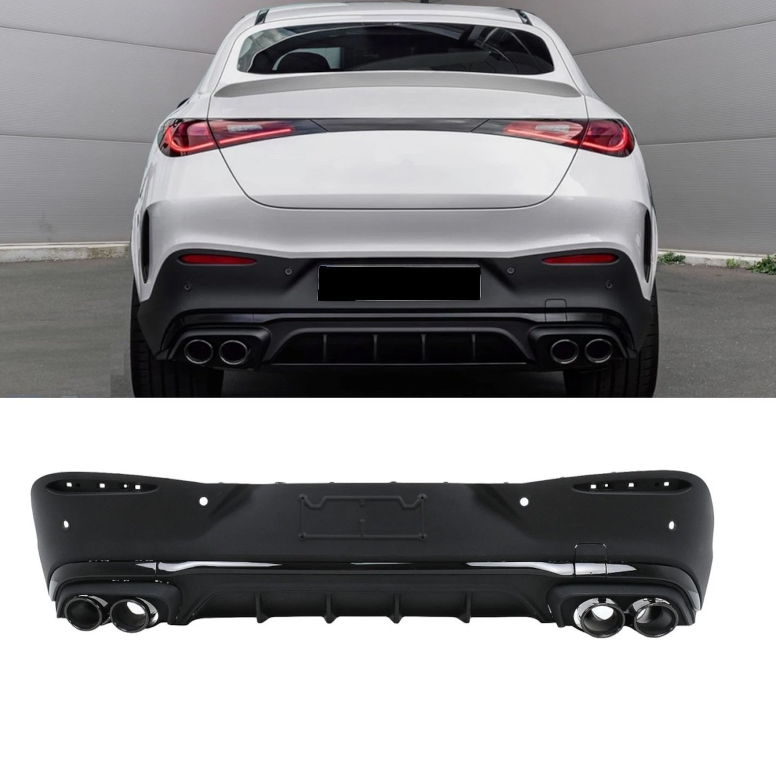 Dyfuzor Tylny Mercedes GLC C254 AMG Style GLC43 z Końcówkami Wydechu 2022+ - obrazek 3