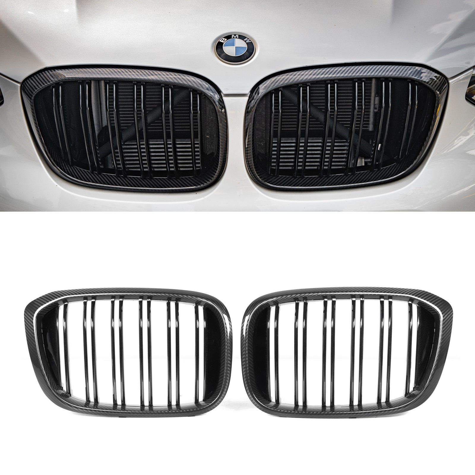Karbonowy Grill BMW X3 G01 / X4 G02 / iX3 G08 Przedlift M-Performance Styl - obrazek 1