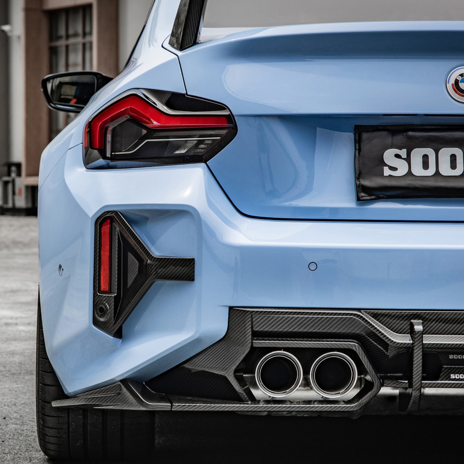Karbonowy Dyfuzor Spoiler Tył BMW G87 – SQ (SOOQOO) Style, Dry Carbon - obrazek 6