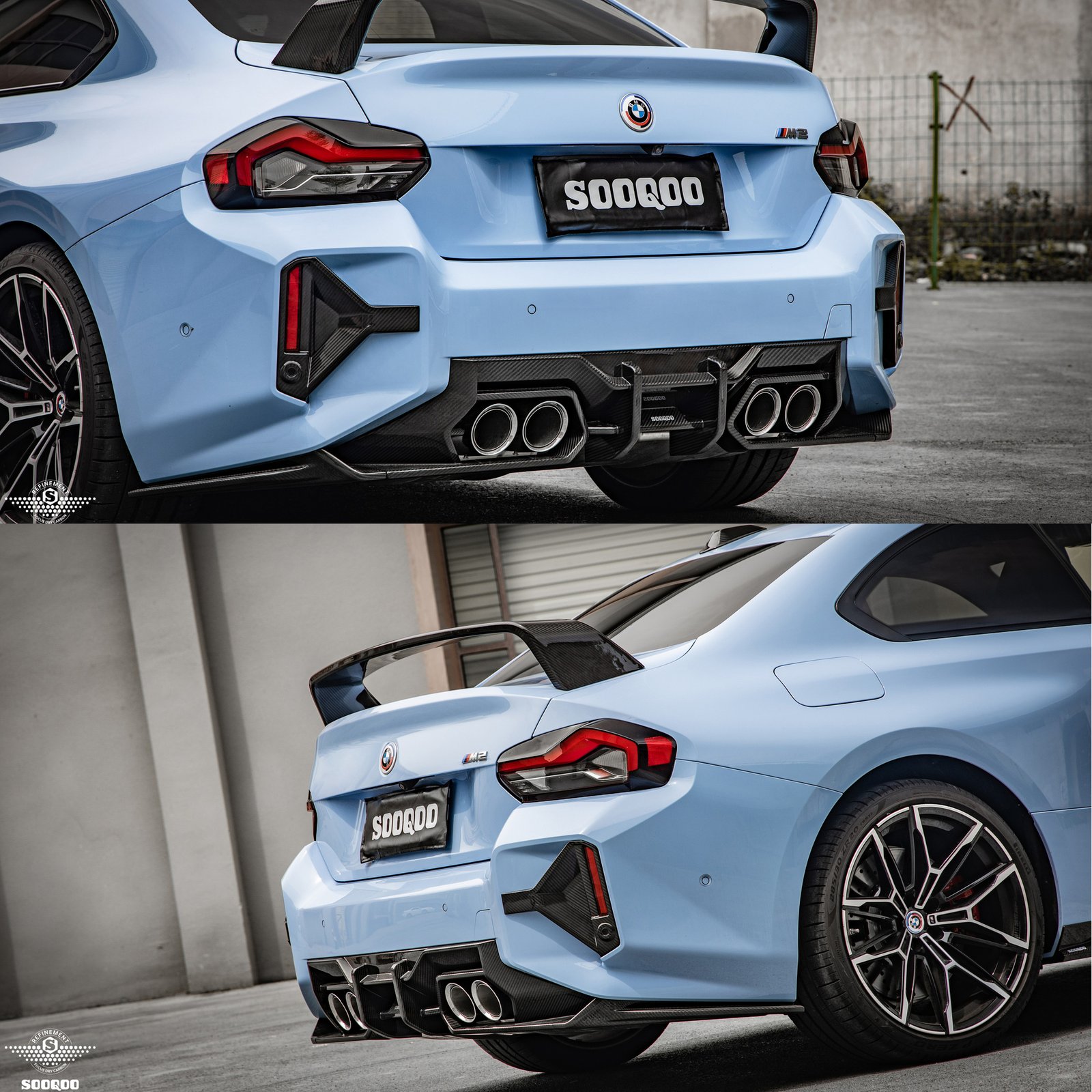 Karbonowy Dyfuzor Spoiler Tył BMW G87 – SQ (SOOQOO) Style, Dry Carbon - obrazek 8